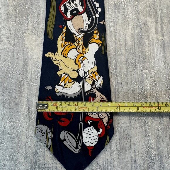 Vintage Droopy Dog Scuba Golf Blue Neck Tie Ocean - Picture 4 of 8